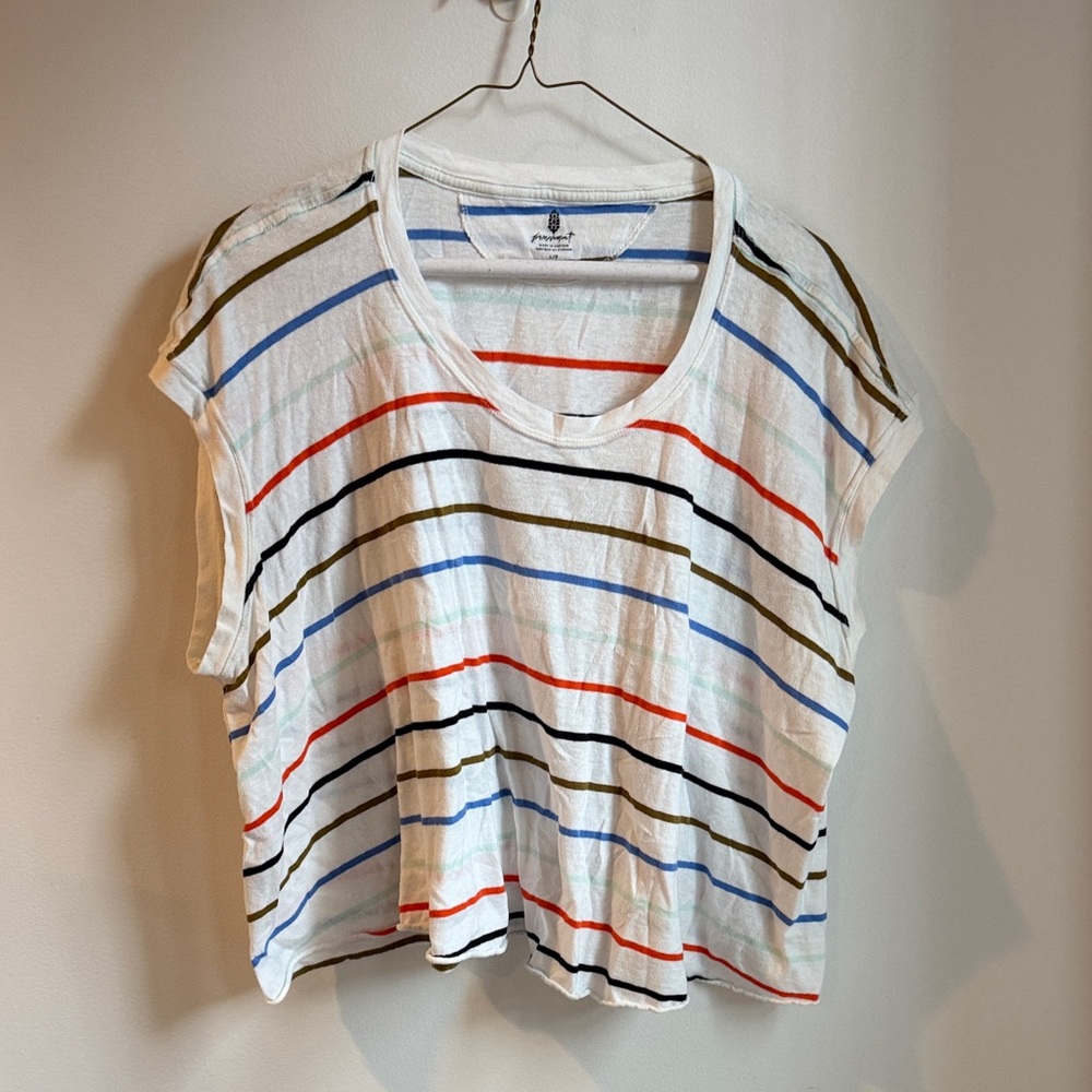 Free People Movement Rising Tide Tee in an ivory combo